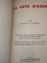 Livre "la Côte d' Azur" coll GMF. 1962 