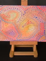 Dessin pièce unique d'inspiration art aborigène, mandala