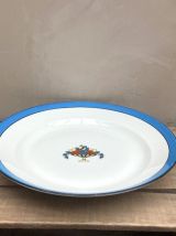 Grand plat en porcelaine de Limoges T.L.B.