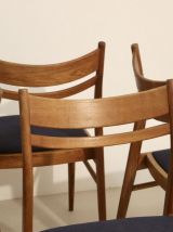 Lot de 4 chaises vintage scandinaves en chêne année 60  Ref.