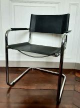 Fauteuil design cantilever en acier tubulaire 1970