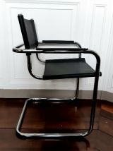 Fauteuil design cantilever en acier tubulaire 1970