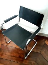 Fauteuil design cantilever en acier tubulaire 1970