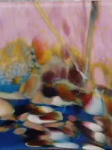 Vase Pate de verre Soisy sur Ecole