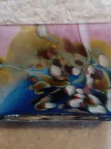 Vase Pate de verre Soisy sur Ecole