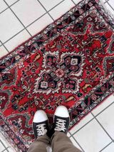 Tapis vintage Persan Hamadan fait main, 1C966