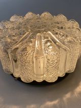 ANCIENNE APPLIQUES RONDE VERRE MOULE VINTAGE