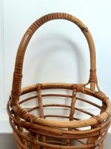 Travailleuse bambou et rotin vintage 