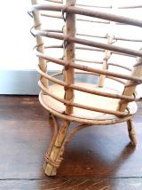 Travailleuse bambou et rotin vintage 