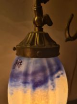 lampe laiton et bronze  1900 a 1930,  pas une copie belle tu