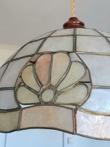 Suspension nacre art déco 40 cm 