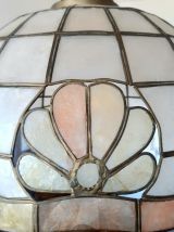 Suspension nacre art déco 40 cm 