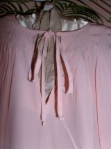 Chemisier soie rose pale vintage 
