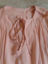 Chemisier soie rose pale vintage 