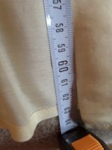 chemisier blouse soie beige manche courte et col lavallière