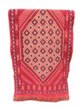  Kilim Margoum Tunsien Tapis en laine rouge tissé à la 
