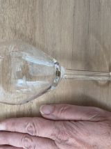 Set de 3 verres à vin en verre taillé