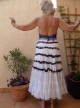 Crop top triangle haut court dos nu été cousu main France