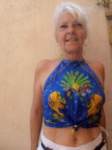 Crop top triangle haut court dos nu été cousu main France