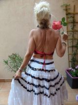 Foulard carré soie crop top triangle haut court dos nu 