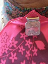 Foulard carré soie crop top triangle haut court dos nu 