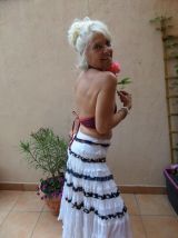 Foulard carré soie crop top triangle haut court dos nu 