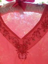 Tunique chemise Tunisienne voile de coton neuf vintage