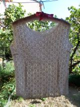 vintage top haut dentelle ancienne chemise 