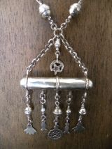 collier berbère bijoux en argent massif pendentif amulette 