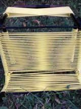 Paire de chaises enfant métal et scoubidou (vintage)