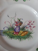 Lunéville tradition KG décor chinois assiette VINTAGE