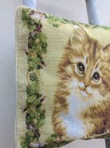 Paire de housses de coussin tapissier (chaton)