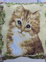 Paire de housses de coussin tapissier (chaton)