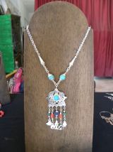 Collier berbère tunisien Fibule  avec Fétiche