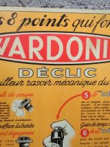 Présentoir publicitaire en carton (rasoirs)