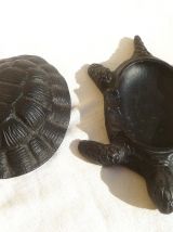 tortue , cendrier  en  métal , vintage