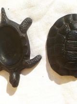 tortue , cendrier  en  métal , vintage