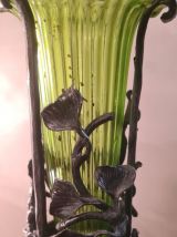 Soliflore  verre souflé vases,  1900 a 30  tulipiers art nou