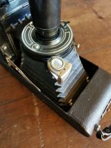 Lampe vintage industrielle appareil photo métal noir "Sépia"