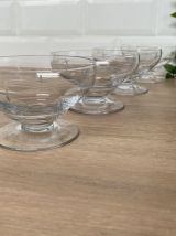 Set de 4 coupes verre taillé