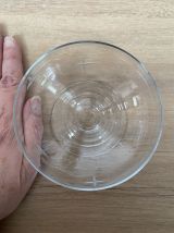 Set de 4 coupes verre taillé