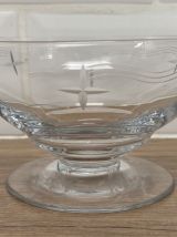 Set de 4 coupes verre taillé