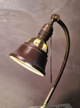 lampe de bureau  de  art nouveau  a art deco  laiton et bron