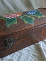GRAND Coffret en bois peint 