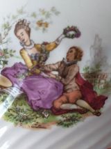 Saucière décor Watteau K&amp;G Lunéville