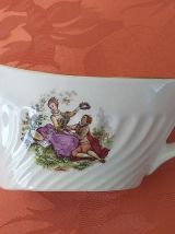 Saucière décor Watteau K&amp;G Lunéville