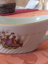 Saucière décor Watteau K&amp;G Lunéville