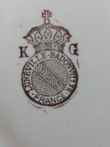 Saucière décor Watteau K&amp;G Lunéville