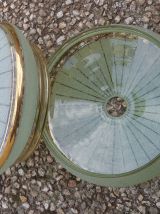 suspensions  en verre givré , vintage