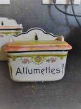 Boites Allumettes et à Sel Céramique